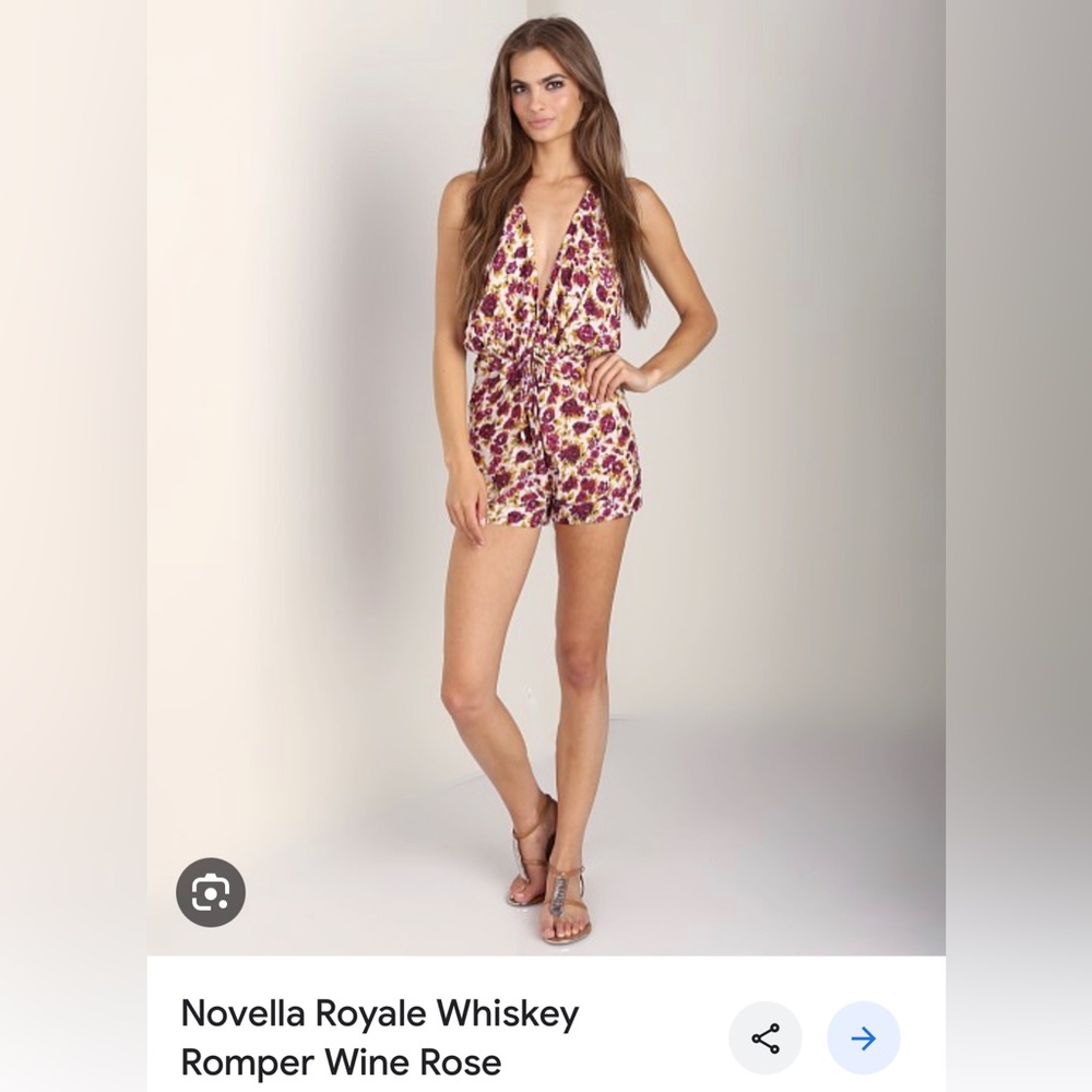 NWT REVOLVE novella royale whisky romper SIZE XS